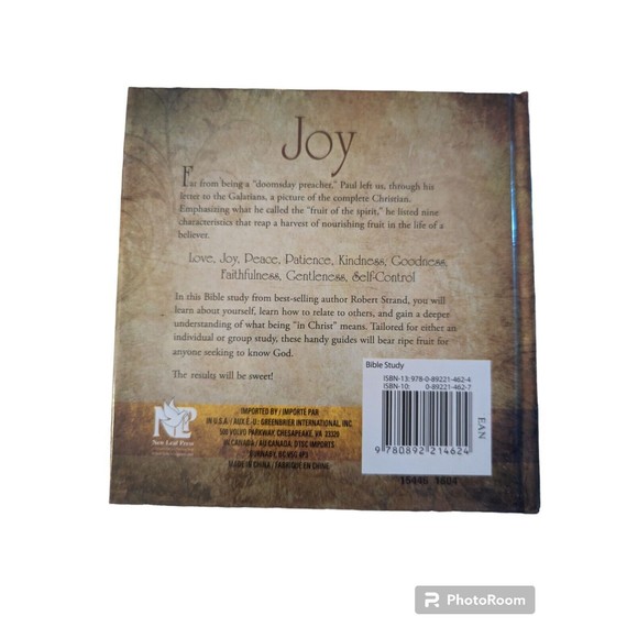 Joy Nine Fruits of the Spirit Robert Strand Great Bible Study Hardcover Strand - Picture 2 of 3
